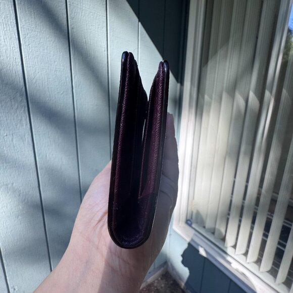 🍒 Kate Spade New York Bifold Wallet | Cherrywood / Mulled Wine | Saffiano Leath - Picture 6 of 7